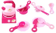Herbata - FLYPOP'S - Stolówka z kuchenka i sztuccami - Gra symulacyjna - 033631 - Rózowy - Plastik - Kuchnia - Zabawka dla dzieci - Prezent - Czajnik - Herbata - Dla dzieci od 3 lat - miniaturka - grafika 1