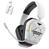 Słuchawki - ONIKUMA Słuchawki gamingowe z mikrofonem białe GT883 - miniaturka - grafika 1