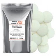 Dodatki do ciast w proszku - POLEWA CZEKOLADOWA BIAŁA 200g Do rozpuszczania Krążki do deserów Kol-Pol - miniaturka - grafika 1