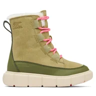 Buty dla dziewczynek - Śniegowce Sorel Explorer™III Lace Wp 2088512327 Zielony - miniaturka - grafika 1