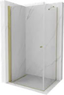 Kabiny prysznicowe - Mexen Pretoria kabina prysznicowa uchylna 90x100 cm, transparent, złota - 852-090-100-50-00 - miniaturka - grafika 1