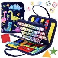 Zabawki interaktywne dla dzieci - Kolorowa Książka Senoryczna Manipulacyjna Dla Dzieci - miniaturka - grafika 1