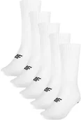 Majtki męskie - Skarpety 4F Męskie długie 5-Pak Białe Sportowe M - miniaturka - grafika 1