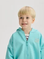 Bluzy i sweterki niemowlęce - Reserved - Bluza oversize z kapturem - niebieski - miniaturka - grafika 1