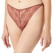 Majtki damskie - damskie secret Koronkowe majtki stringi damskie, br?zowy ?redni, L - miniaturka - grafika 1
