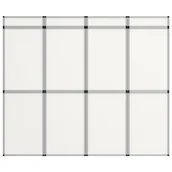 Ekrany projekcyjne - 12-panelowa, składana ścianka wystawiennicza, 242x200 cm, biała - miniaturka - grafika 1