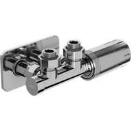 Zawory i kraniki - Mexen G05 zestaw termostatyczny kątowy z maskownicą S, Duplex, DN50, chrom - W907-958-910-01 - miniaturka - grafika 1