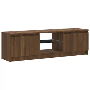 Lumarko Szafka pod TV z LED, brązowy dąb, 120x30x35,5 cm - Szafki RTV - miniaturka - grafika 9