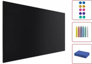 OUTLET Tablica magnetyczna metalowa KREDOWA CZARNA 120x90cm MetalBoards blacha z nadrukiem na wszystkie rodzaje magnesów - Biuro i firma OUTLET - miniaturka - grafika 1