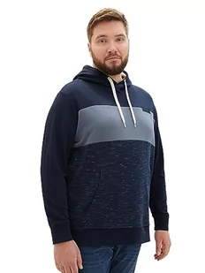 TOM TAILOR bluza męska plus size, 32438 - Navy Soft Spacedye, 3XL duże rozmiary - Bluzy męskie - miniaturka - grafika 1