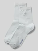 Skarpetki damskie - Skarpety z nadrukiem z logo w zestawie 2 szt. - miniaturka - grafika 1