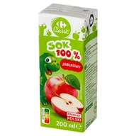 Soki i napoje niegazowane - Carrefour Classic Sok 100 % jabłkowy 200 ml - miniaturka - grafika 1
