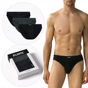 Majtki męskie - MAJTKI MĘSKIE slipy 3pak 3MP-178-CZA/SZG/CZA wygodne Atlantic *XXL - miniaturka - grafika 1