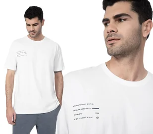 T-SHIRT 4F KOSZULKA MĘSKA BAWEŁNIANA - Koszulki męskie - miniaturka - grafika 1