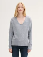 Swetry męskie - Pulower damski Tom Tailor 1043316 XS Szary (4068127238061) - miniaturka - grafika 1