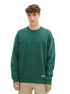 TOM TAILOR Denim Bluza męska, 10778 – zielony Hunter Green, XXL - Bluzy męskie - miniaturka - grafika 1