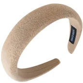 Ozdoby do włosów - Opaska do Włosów Kremowa z Grubej Gąbki na Głowę Puszysta Lekka i Miękka - miniaturka - grafika 1