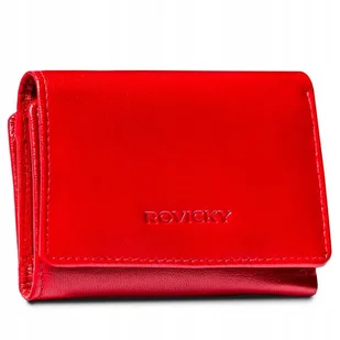 Portfel damski Rovicky skórzany mała portmonetka na karty z ochroną RFID - Portfele - miniaturka - grafika 1