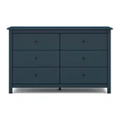 Komody - Ciemnoniebieska niska komoda z litego drewna sosnowego 130x80 cm Misti – Marckeric - miniaturka - grafika 1