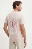 Koszulki męskie - Helly Hansen t-shirt bawełniany kolor różowy wzorzysty - miniaturka - grafika 1