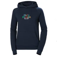 Bluzy damskie - Damska Bluza HELLY HANSEN W CORE GRAPHIC HOODIE 54239_597 – Granatowy - miniaturka - grafika 1