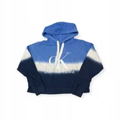 Bluzy damskie - Wciągana bluza damska z kapturem Calvin Klein Jeans S - miniaturka - grafika 1
