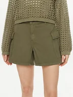 Spodnie sportowe damskie - Noisy May Szorty materiałowe Smiley 27029292 Zielony Relaxed Fit - miniaturka - grafika 1