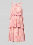 Sukienki - Rozkloszowana sukienka koktajlowa z falbanami model 'FELICIA' - miniaturka - grafika 1