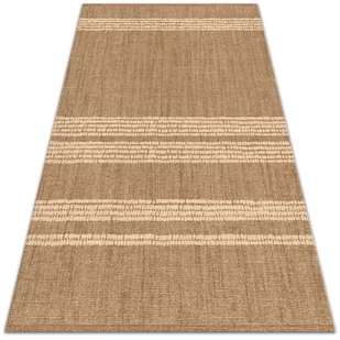 Dywan na taras do ogrodu na balkon Beżowy w linie 140x210 cm - Dywany zewnętrzne - miniaturka - grafika 1