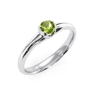 Pierścionki - Sydney - Srebrny pierścionek z oliwinem - miniaturka - grafika 1