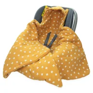 Otulacze - OTULACZ DO FOTELIKA NOSIDEŁKA MUŚLINOWY Z KAPTURKIEM KOCYK Kerstin - miniaturka - grafika 1