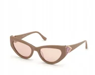 Okulary przeciwsłoneczne - Guess Okulary Przeciwsłoneczne Brązowe Damskie Ż3d - miniaturka - grafika 1