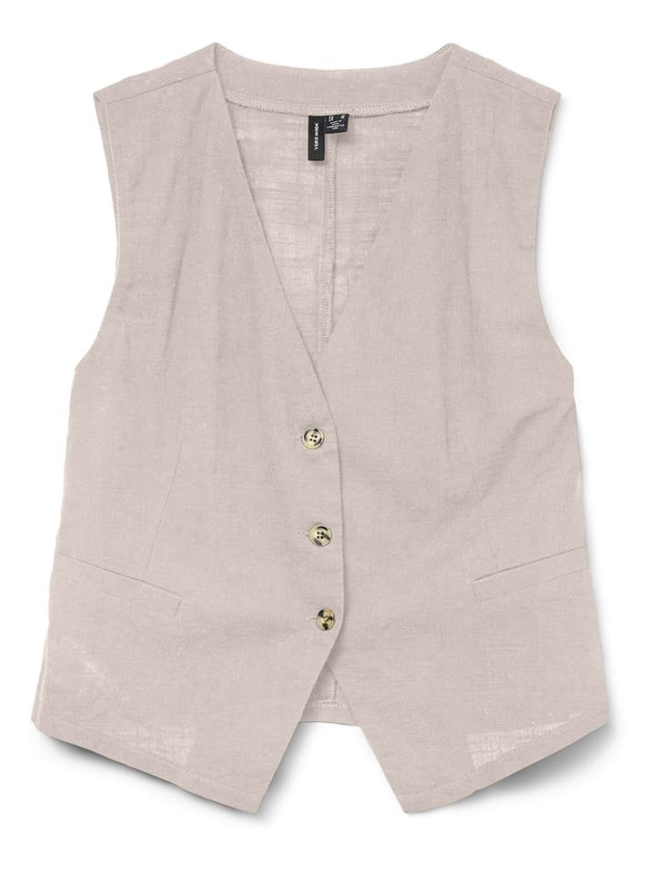 Vero Moda Kamizelka w kolorze beżowym