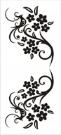 Naklejki na ścianę - Naklejka na ścianę motyl kwiaty dekor Ornament 165, 100x40 cm - miniaturka - grafika 1