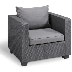 ALLIBERT SALTA Fotel, 81,5 x 84 x 65,5 cm, grafit/szary 17205890 - Fotele i krzesła ogrodowe - miniaturka - grafika 1
