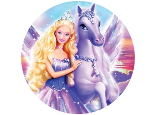 Dekoracyjny opłatek tortowy Barbie - 20 cm - Ciasta i półprodukty do ciast - miniaturka - grafika 1