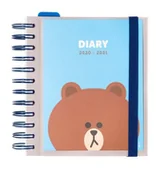 Kalendarze - Line Friends Brown dziennik A5 kalendarz 2020/2021 - miniaturka - grafika 1