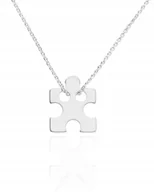Naszyjniki - Puzzel puzelek naszyjnik puzel celebrytka srebro 925 60 cm - miniaturka - grafika 1