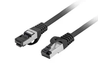 Pozostałe akcesoria sieciowe - Lanberg, Patchcord Kat.8.1 S/ftp Lszh Cu 1.5m, Czarny Fluke Passed - miniaturka - grafika 1