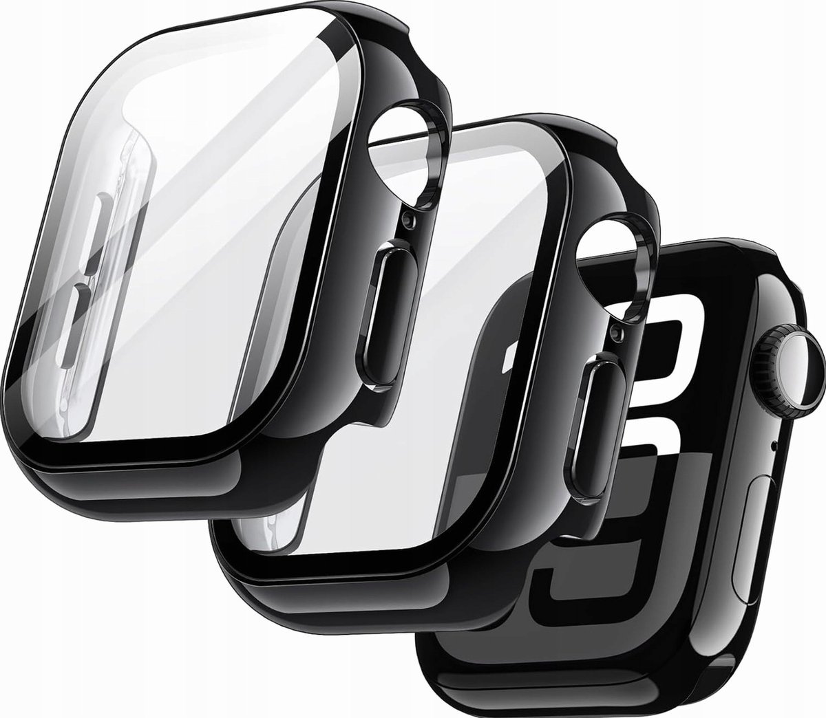 ETUI 46MM 2 SZTUKI POKROWIEC OCHRONNY SZKŁO HARTOWANE OSŁONA KOMPLET