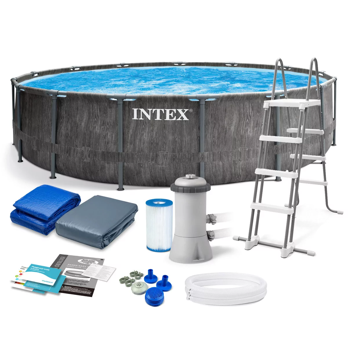 Intex Basen stelażowy 457x122cm zestaw 6w1 26742 26742