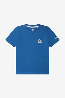 Koszulki dla dziewczynek - Timberland t-shirt bawełniany dziecięcy Short Sleeves Tee-shirt kolor czerwony gładki - grafika 1