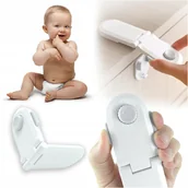 Zabezpieczenia dla dzieci - Zabezpieczenia szaf szafek blokada szuflad mebli drzwi przed dziećmi mocna - miniaturka - grafika 1