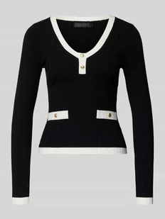 Bluzka z długim rękawem o kroju slim fit z mieszanki wiskozy model ‘Laurel’ - Swetry damskie Bluzka z długim rękawem o kroju slim fit z mieszanki wiskozy model ‘Laurel’ - Swetry damskie - miniaturka - grafika 1