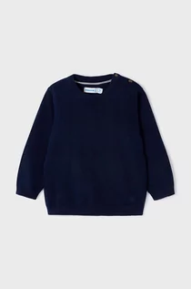 Swetry dla chłopców - Mayoral sweter bawełniany dziecięcy kolor granatowy lekki - grafika 1