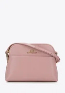 Torebki damskie - Damska saddle bag ze skóry prosta czarna - miniaturka - grafika 1