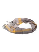 Apaszki i szaliki damskie - Buff Szal-koło w kolorze szaro-żółtym - (D)105 x (S)36 cm - miniaturka - grafika 1