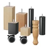 Materace - Nogi do materacy na stelażu M&K foam Koło Materiał nóg - drewniana, Kolor nóg - Brązowy, Rodzaj nóg - kwadratowa, Wysokość nóg - 15cm - miniaturka - grafika 1