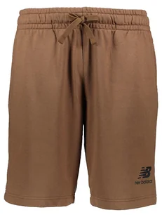 New Balance Szorty dresowe "Essentials" w kolorze jasnobrązowym - Spodenki męskie - miniaturka - grafika 1