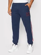 Spodnie sportowe męskie - Tommy Hilfiger Spodnie dresowe Hwk UM0UM02353 Granatowy Regular Fit - miniaturka - grafika 1